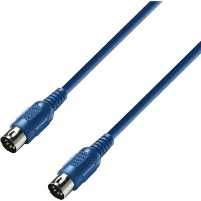 Adam Hall Cables K3 MIDI 0150 BLU - Cabo MIDI 1,5 m Adam Hall Cables K3 MIDI 0150 BLU - Cabo MIDI 1,5 m
