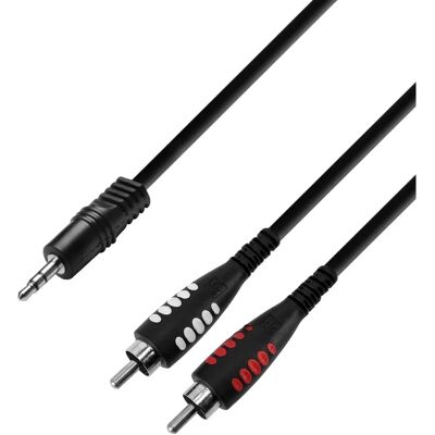 Adam Hall Kabels Serie 3 Sterren - 3,5 mm naar RCA 6 m Adam Hall Kabels Serie 3 Sterren - 3,5 mm naar RCA 6 m