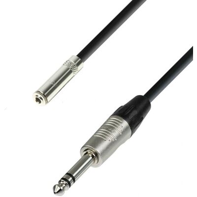 Adam Hall K4BYV0600 Audio kabel - 6m, černá, mini-jack stereo na 6,35mm Adam Hall K4BYV0600 Audio kabel - 6m, černá, mini-jack stereo na 6,35mm