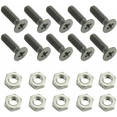 Adam Hall Hardware 5420 M10 AH - Lot de 10 vis à tête cruciforme M3 x 10 mm avec écrou - Publicité Adam Hall Hardware 5420 M10 AH - Lot de 10 vis à tête cruciforme M3 x 10 mm avec écrou - Publicité