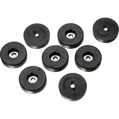 Adam Hall 4906 M8AH Rubber Voeten Set - 8 stuks, 38mm, 10mm, Zwart Adam Hall 4906 M8AH Rubber Voeten Set - 8 stuks, 38mm, 10mm, Zwart