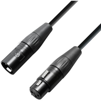 Adam Hall Mikrofonkábel - 0,5 m OCC XLR Fekete Adam Hall Mikrofonkábel - 0,5 m OCC XLR Fekete