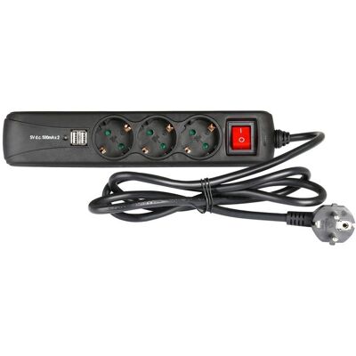 Adam Hall USB Wielokanałowa listwa zasilająca - Listwa zasilająca z przełącznikiem Adam Hall USB Wielokanałowa listwa zasilająca - Listwa zasilająca z przełącznikiem
