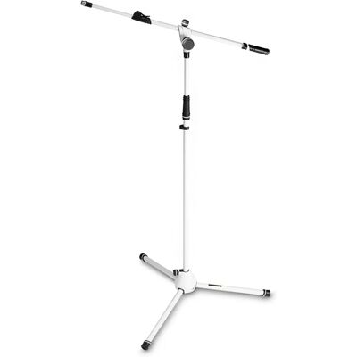 Gravity MS 4322 W - Mikrofonstativ med sammenklappelig tripodbase og 2-punkts teleskopisk arm Gravity MS 4322 W - Mikrofonstativ med sammenklappelig tripodbase og 2-punkts teleskopisk arm