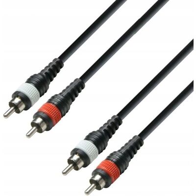 Adam Hall Cables K3 TCC 0600 M - Audiokabel Gekrümmte RCA-Stecker 2 x Männlich zu 2 x Männlich - 6 m Adam Hall Cables K3 TCC 0600 M - Audiokabel Gekrümmte RCA-Stecker 2 x Männlich zu 2 x Männlich - 6 m