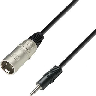 Adam Hall K3bwm0300 - Câble audio - Jack stéréo 3,5mm à XLR mâle - 3m - Publicité Adam Hall K3bwm0300 - Câble audio - Jack stéréo 3,5mm à XLR mâle - 3m - Publicité