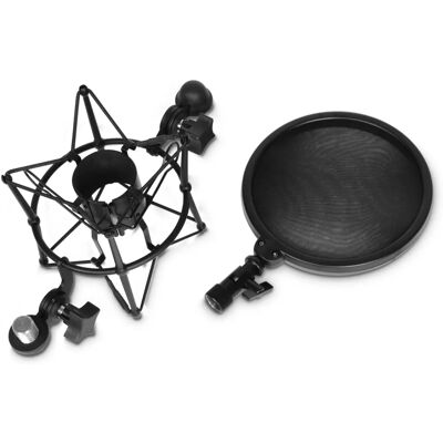 Adam Hall DSM 400 - Zawieszka na mikrofon z filtrem anti-pop - Mikrofonski shockmount Adam Hall DSM 400 - Zawieszka na mikrofon z filtrem anti-pop - Mikrofonski shockmount
