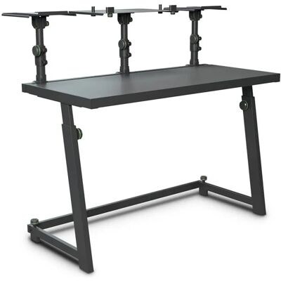 Mesa DJ ajustável Gravity FDJT 01 com suportes para alto-falantes e laptop Mesa DJ ajustável Gravity FDJT 01 com suportes para alto-falantes e laptop