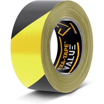 Defender Exa-Tape Noir/Jaune - Ruban d'avertissement PVC 50mm x 33m Defender Exa-Tape Noir/Jaune - Ruban d'avertissement PVC 50mm x 33m