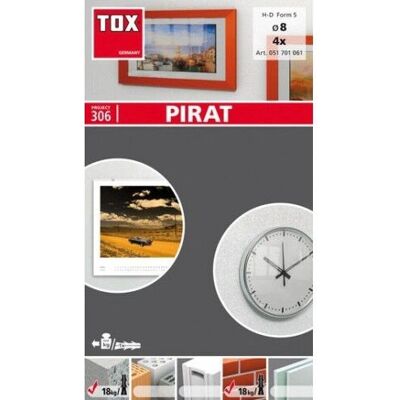 TOX 051701061 - Kit de buchas e ganchos - 8x40 mm - Prata TOX 051701061 - Kit de buchas e ganchos - 8x40 mm - Prata