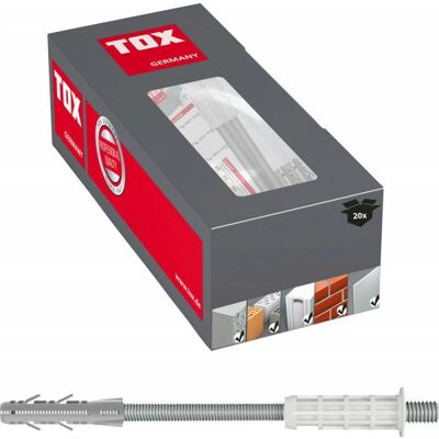Sistema de montaje Tox M8 x 200 - Conexiones variables - Sin puente térmico - Para aislamiento suave Sistema de montaje Tox M8 x 200 - Conexiones variables - Sin puente térmico - Para aislamiento suave