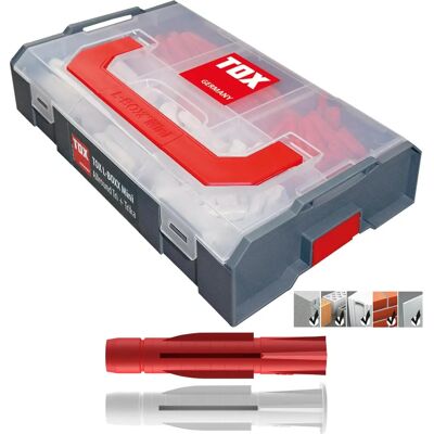 Tox L-boxx Mini assortiment - Ancrages multiusages - 200 pcs - Publicité Tox L-boxx Mini assortiment - Ancrages multiusages - 200 pcs - Publicité
