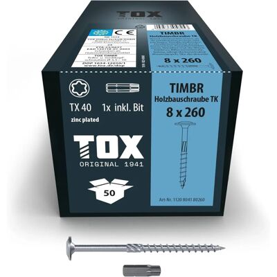 Tox TIMBR 8,0 x 260 Schrauben - Screws Tox TIMBR 8,0 x 260 Schrauben - Screws