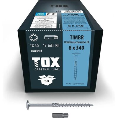 Tox TIMBR 8,0 x 340 TK - mocowania Tox TIMBR 8,0 x 340 TK - mocowania