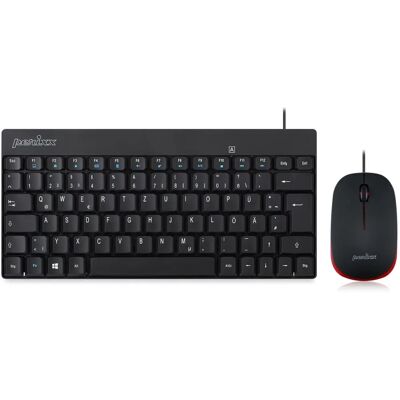 Set Tastiera e Mouse Perixx PERIDUO-212 - USB - Tedesco - Nero Set Tastiera e Mouse Perixx PERIDUO-212 - USB - Tedesco - Nero