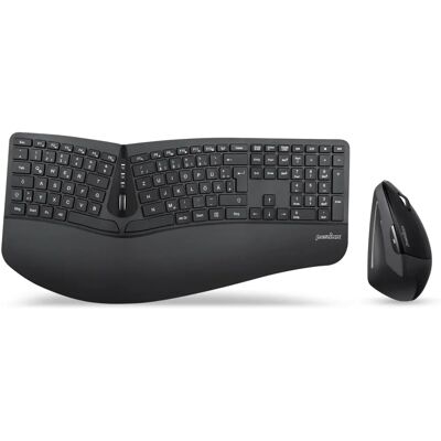Set di Tastiera e Mouse Wireless Perixx Periduo 605B - Ergonomico, QWERTZ tedesco Set di Tastiera e Mouse Wireless Perixx Periduo 605B - Ergonomico, QWERTZ tedesco
