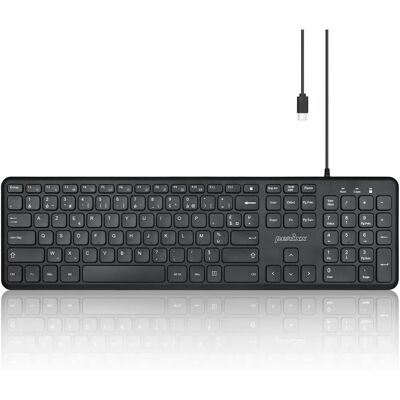 Perixx 12120 - Billentyűzet USB C-vel, Csendes, Teljes Méretű Perixx 12120 - Billentyűzet USB C-vel, Csendes, Teljes Méretű