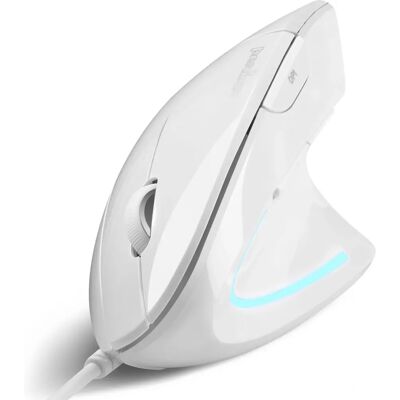 Perixx PERIMICE-513 W Ergonomic Mouse - Optical, Wired, White - 6 Buttons Perixx PERIMICE-513 W Ergonomic Mouse - Optical, Wired, White - 6 Buttons