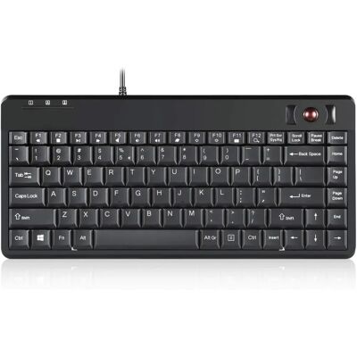 Perixx PERIBOARD-505H+ Schwarz - Tastatur mit Trackball & USB-Hubs Perixx PERIBOARD-505H+ Schwarz - Tastatur mit Trackball & USB-Hubs