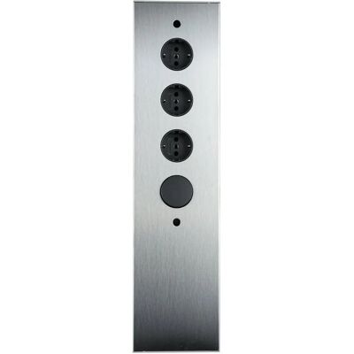 Thebo RIVA 3f Steckdose Edelstahl - Power Outlet Thebo RIVA 3f Steckdose Edelstahl - Power Outlet