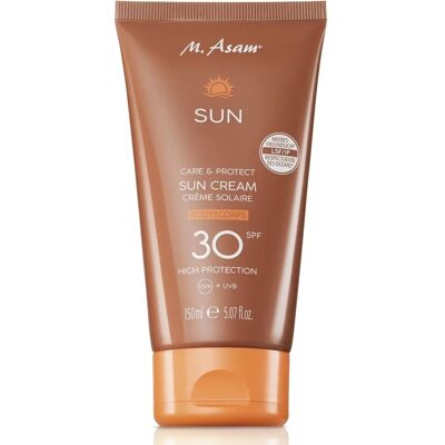 m.asam - Crème solaire Care & Protect SPF 30 pour le corps - Publicité m.asam - Crème solaire Care & Protect SPF 30 pour le corps - Publicité