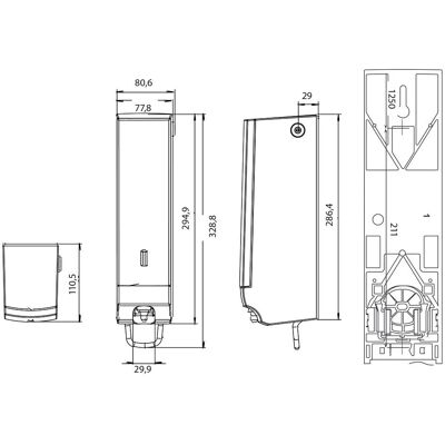 CWS Foam Slim Seifenspender - Füllstandsanzeige, 0,5L, Weiß CWS Foam Slim Seifenspender - Füllstandsanzeige, 0,5L, Weiß