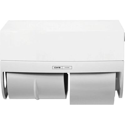 Dispenser de papel higiênico CWS - 2 rolos - Fechadura, Plástico - Branco Dispenser de papel higiênico CWS - 2 rolos - Fechadura, Plástico - Branco