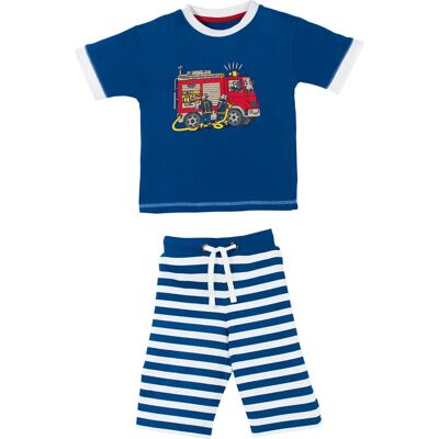 Erwin Müller - Single-Jersey Kinder-Shorty - blau - 122/128 - Schlafanzug-Set Erwin Müller - Single-Jersey Kinder-Shorty - blau - 122/128 - Schlafanzug-Set