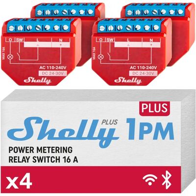 Shelly - Plus 1PM - 16 A - Bluetooth - Smart Switch Shelly - Plus 1PM - 16 A - Bluetooth - Smart Switch