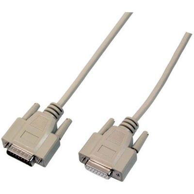 Microconnect Dsub15 VGA Kabel - 10m - Beige - Modell Dsub15 Microconnect Dsub15 VGA Kabel - 10m - Beige - Modell Dsub15