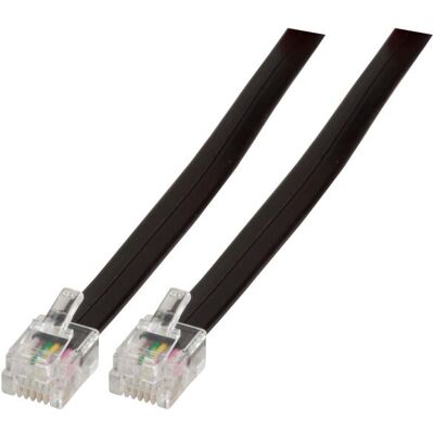 EFB Elektronik K2404SW.3 - Câble téléphonique 3m Noir - Publicité EFB Elektronik K2404SW.3 - Câble téléphonique 3m Noir - Publicité