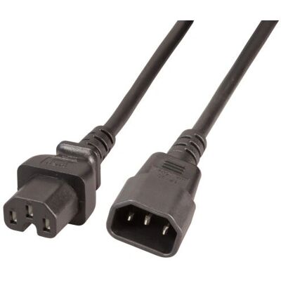 Kabel zasilający EFB Elektronik EK585.2 - 2m, C14 na C15, Czarny Kabel zasilający EFB Elektronik EK585.2 - 2m, C14 na C15, Czarny