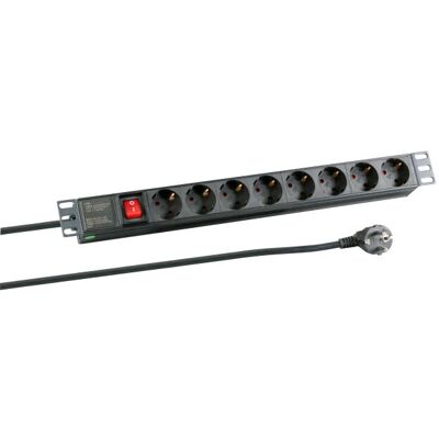 EFB Elektronik EK631DE.2 Power Strip - 8 Outlets, 2m, Black EFB Elektronik EK631DE.2 Power Strip - 8 Outlets, 2m, Black