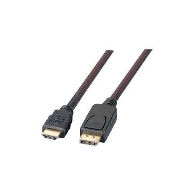 EFB Elektronik K5561SW.3V2 Videó kábeles adapter - 3m DisplayPort HDMI Fekete EFB Elektronik K5561SW.3V2 Videó kábeles adapter - 3m DisplayPort HDMI Fekete