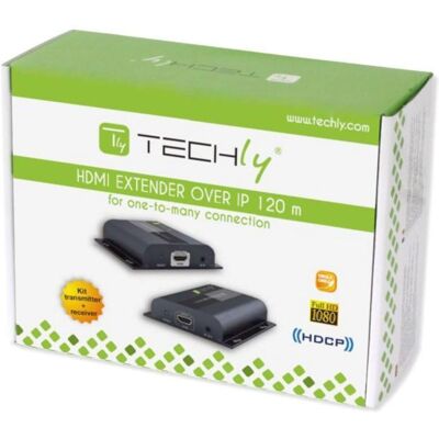 Techly IDATA-EXTIP-383V4 Trasmettitore e Ricevitore AV - Nero Techly IDATA-EXTIP-383V4 Trasmettitore e Ricevitore AV - Nero