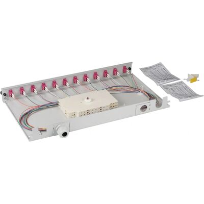 EFB Elektronik BA71901L12OM4 Patch Panel - 1U Rack-Mount, OM4, Gray EFB Elektronik BA71901L12OM4 Patch Panel - 1U Rack-Mount, OM4, Gray