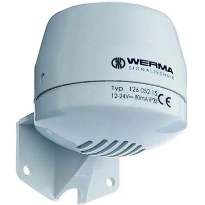 Sirena Werma 12605215 - 4 toni, 12-24V DC, grigia, montaggio a parete Sirena Werma 12605215 - 4 toni, 12-24V DC, grigia, montaggio a parete