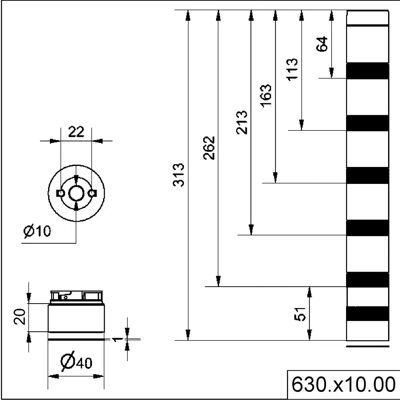Dispositivo di segnalazione Werma KombiSIGN 40 - Ø 40 mm, altezza 30 mm Dispositivo di segnalazione Werma KombiSIGN 40 - Ø 40 mm, altezza 30 mm