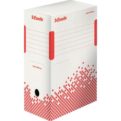 Återvunnen förvaringsbox Esselte 623909 - A4/folio - vit/röd - 150mm djup Återvunnen förvaringsbox Esselte 623909 - A4/folio - vit/röd - 150mm djup