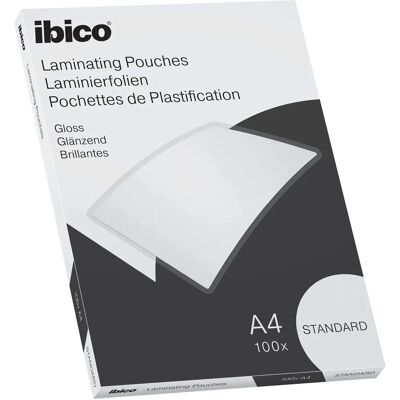 Ibico Marke A4 125 Mikron Glänzende Laminierhüllen - Packung mit 100 Ibico Marke A4 125 Mikron Glänzende Laminierhüllen - Packung mit 100