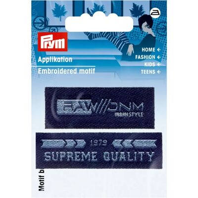 Motif de patch Prym Supreme Raw - Pack de 2 Motif de patch Prym Supreme Raw - Pack de 2