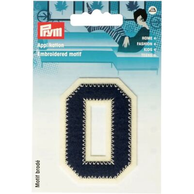 Prym Ricamo Lettera O Blu - Alfabetico - Sartoria Prym Ricamo Lettera O Blu - Alfabetico - Sartoria