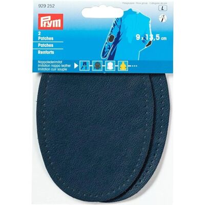 Prym Armbågslappar - Mörkblå - Högkvalitativ faux Nappa-läder Prym Armbågslappar - Mörkblå - Högkvalitativ faux Nappa-läder