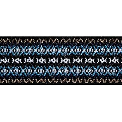 Prym 50mm Fancy Elastic Blue - Elastico fantasia blu per progetti di sartoria Prym 50mm Fancy Elastic Blue - Elastico fantasia blu per progetti di sartoria