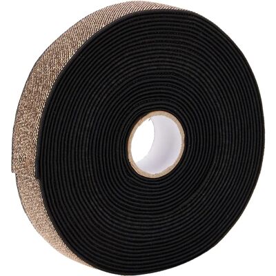 Prym 25mm Sparkle Metallic Lurex elástico negro dorado - por metro Prym 25mm Sparkle Metallic Lurex elástico negro dorado - por metro