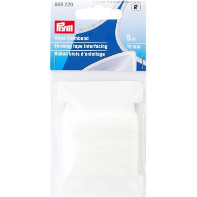Ruban biais d'entoilage Prym 968220-1 - 12mm, blanc, 5m Ruban biais d'entoilage Prym 968220-1 - 12mm, blanc, 5m
