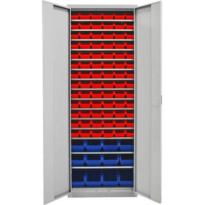 ADB Stahlschrank 40833 lichtgrau - Stauraum, abschließbar, 15 Böden ADB Stahlschrank 40833 lichtgrau - Stauraum, abschließbar, 15 Böden