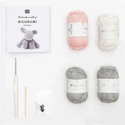 Rico Design Ricorumi Welpen Häkeln Set - Grau - Amigurumi Rico Design Ricorumi Welpen Häkeln Set - Grau - Amigurumi