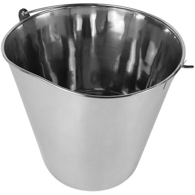 Dönges 10L Edelstahl Eimer - Flache Seite Dönges 10L Edelstahl Eimer - Flache Seite