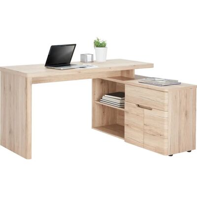 JAHNKE Eckschreibtisch - Sanremo Eiche - Wechselseitig montierbar - Hochwertig - 140x77x59cm JAHNKE Eckschreibtisch - Sanremo Eiche - Wechselseitig montierbar - Hochwertig - 140x77x59cm